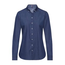Greiff CASUAL Damen Jeansbluse Langarm Button-Down Blue...