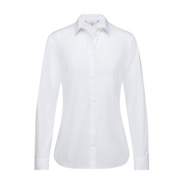 Greiff SIMPLE Damen Business-Bluse Langarm Kent Regular-Fit Weiß