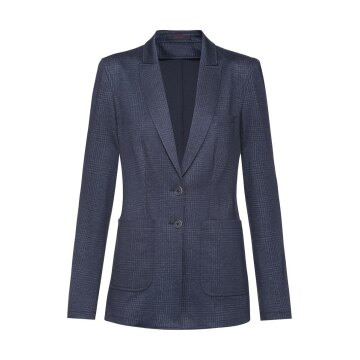 Greiff CASUAL Damen Jersey-Longblazer Regular Blau Glencheck