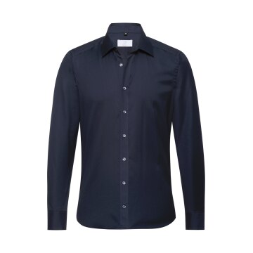 Greiff Modern with 37.5® Herren Hemd Langarm Kent Slim Marine