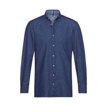 Greiff CASUAL Herren Jeanshemd Langarm Button-Down Regular Fit Blue