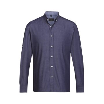 Greiff GASTRO-MODA Herren Hemd Langarm Button-Down Regular Marine