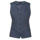 Greiff Corporate Wear CASUAL Damen Weste V-Ausschnitt Taschen Regular Fit Baumwollmix Stretch OEKO TEX® Taubenblau