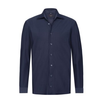 Greiff CASUAL Herren Jerseyhemd Langarm New-Kent Regular Marine