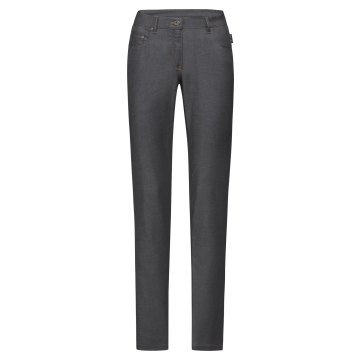 Greiff GASTRO MODA Kitchen Damen Jeans 5-Pocket Kontraststepp Regular Fit Baumwollmix Stretch OEKO TEX® Denimoptik Anthrazit