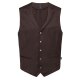 Greiff GASTRO MODA Herren Kellner-Weste Revers Regular Fit Braun