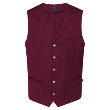 Greiff GASTRO MODA Herren Kellner-Weste Revers Regular Fit Bordeaux