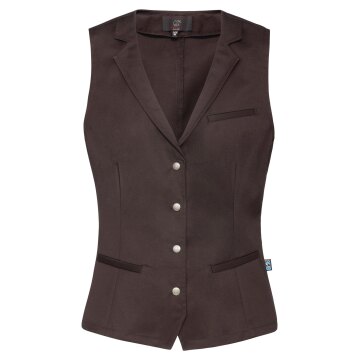 Greiff GASTRO MODA Damen Kellner-Weste Revers Regular Fit Braun