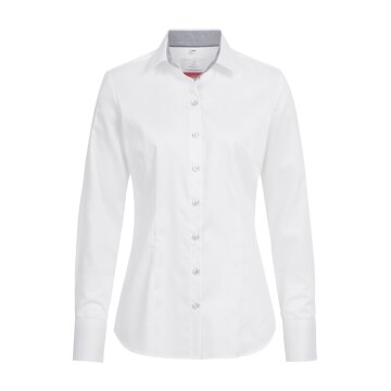Greiff Corporate Bluse PREMIUM Damen OEKO TEX® Weiß/Blau 36