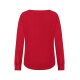 Greiff CHIFFON Damen Chiffon-Bluse Langarm Rundhals Regular Rot 50