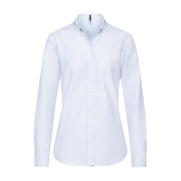 Greiff CASUAL Bluse Langarm Button-Down Regular Hellblau gestreift 50