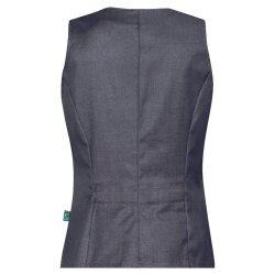 Greiff GASTRO MODA Service Damen Kellnerweste V-Ausschnitt Knopfleiste Regular Fit Baumwollmix OEKO TEX® Denimoptik Marine XL
