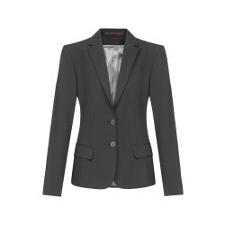 Greiff Corporate Wear PREMIUM Damen Business-Blazer Reverskragen Comfort Fit Schurwollmix Stretch OEKO TEX® Anthrazit
