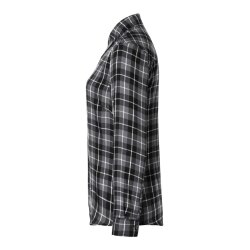 KARLOWSKY Damen Flanellbluse URBAN-FLAIR Langarm Schwarz Karo