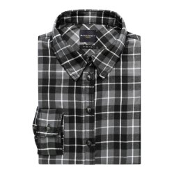 KARLOWSKY Damen Flanellbluse URBAN-FLAIR Langarm Schwarz Karo