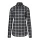 KARLOWSKY Damen Flanellbluse URBAN-FLAIR Langarm Schwarz Karo