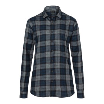 KARLOWSKY Damen Flanellbluse URBAN-STYLE Langarm Marine kariert