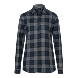 KARLOWSKY Damen Flanellbluse URBAN-STYLE Langarm Marine...