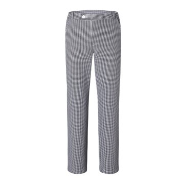 KARLOWSKY Herren Pepitahose BASIC Kochhose Baumwolle Schwarz