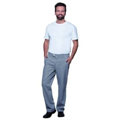 KARLOWSKY Herren Pepitahose BASIC Kochhose Baumwolle Schwarz