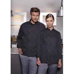 KARLOWSKY Kochjacke BASIC Unisex Stehkragen Schwarz