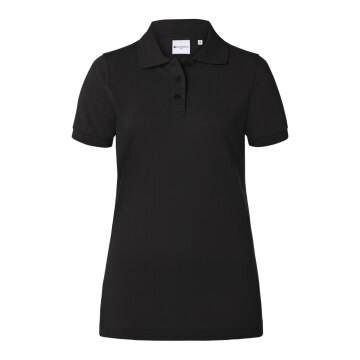 KARLOWSKY Damen Poloshirt BASIC Kurzarm Modern-Fit Schwarz L