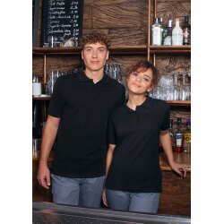 KARLOWSKY Damen Poloshirt BASIC Kurzarm Modern-Fit Schwarz L