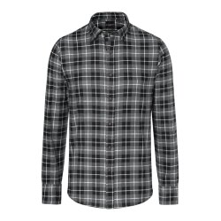 KARLOWSKY Herren Flanellhemd URBAN-FLAIR Langarm Schwarz...