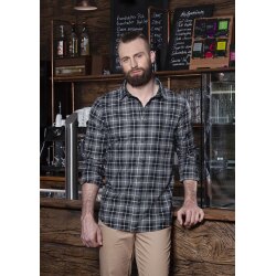 KARLOWSKY Herren Flanellhemd URBAN-FLAIR Langarm Schwarz...