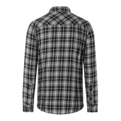 KARLOWSKY Herren Flanellhemd URBAN-FLAIR Langarm Schwarz Karo