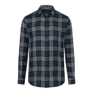 KARLOWSKY Herren Flanellhemd URBAN-STYLE Langarm Marine Karo