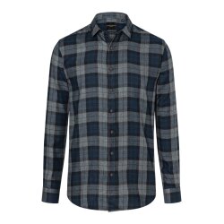 KARLOWSKY Herren Flanellhemd URBAN-STYLE Langarm Marine Karo