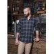 KARLOWSKY Herren Flanellhemd URBAN-STYLE Langarm Marine Karo