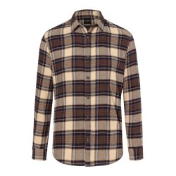 KARLOWSKY Herren Flanellhemd URBAN-TREND Langarm Sahara Karo