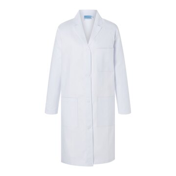 KARLOWSKY Damen Arzt-/Labormantel BASIC Revers Casual-Fit Weiß