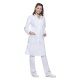 KARLOWSKY Damen Arzt-/Labormantel BASIC Revers Casual-Fit Weiß