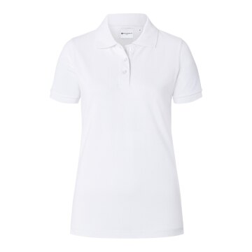 KARLOWSKY Damen Poloshirt BASIC Kurzarm Modern-Fit Weiß