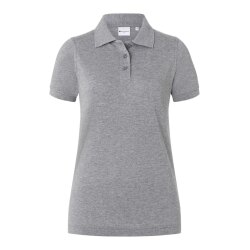 KARLOWSKY Damen Poloshirt BASIC Kurzarm Modern-Fit Hellgrau