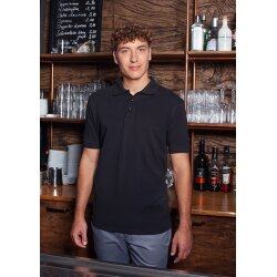 Karlowsky Herren Poloshirt BASIC Kurzarm Regular Fit-Schwarz