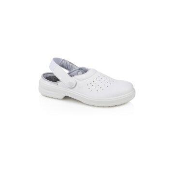 KARLOWSKY Sicherheitsschuh OXFORD Pantolette Stahlkappe Weiß