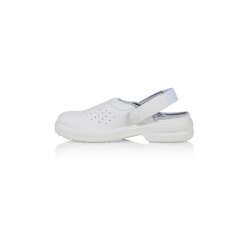 KARLOWSKY Sicherheitsschuh OXFORD Pantolette Stahlkappe Weiß