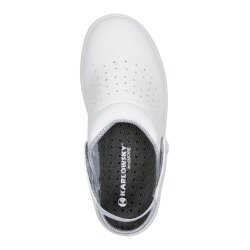 KARLOWSKY Sicherheitsschuh OXFORD Pantolette Stahlkappe Weiß