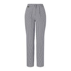 KARLOWSKY Damen Kochhose ANNEMARIE Baumwolle Schwarz Pepita