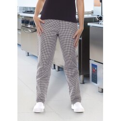 KARLOWSKY Damen Kochhose ANNEMARIE Baumwolle Schwarz Pepita