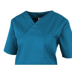 beb Basic Kasack Unisex Kurzarm Petrol