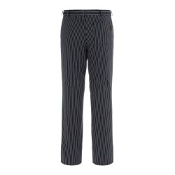 KARLOWSKY Herren Kochhose JACK Schwarz/Weiß Nadelstreifen