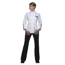 KARLOWSKY Damen Kochjacke AGATHE Stehkragen Modern-Fit...