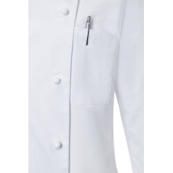 KARLOWSKY Damen Kochjacke AGATHE Stehkragen Modern-Fit Weiß