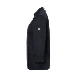KARLOWSKY Damen Kochjacke NAOMI Druckknöpfe Modern-Fit Schwarz