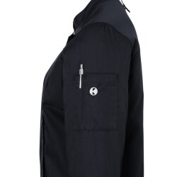 KARLOWSKY Damen Kochjacke NAOMI Druckknöpfe Modern-Fit Schwarz